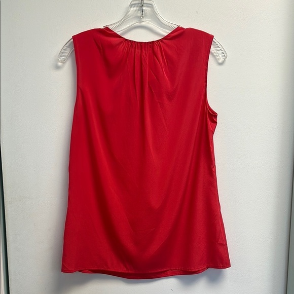 Tory Burch Red Sleeveless Jess Top Ballet Neck Tie - Picture 3 of 4